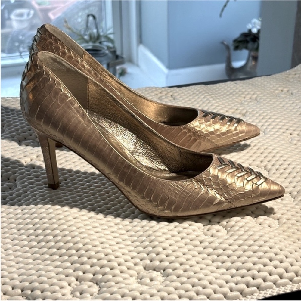 Adrianna Papell size 6 Leather‎ Metallic NWOT